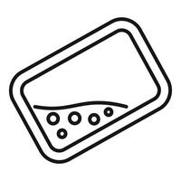Simple line icon of a petri dish with a liquid culture used in a scientific laboratory vector