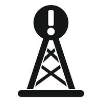 Attention signal tower warning about danger icon vector