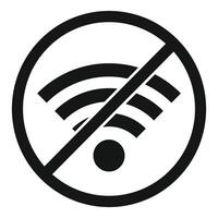 No wifi sign showing disconnected wireless network vector
