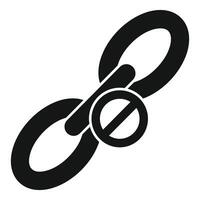 Broken chain link is showing disconnection vector