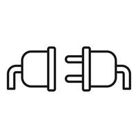 Electric plug and socket disconnected symbolizing lack of power vector