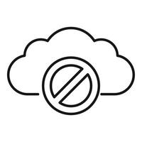 Forbidden cloud storage access showing blocked data vector