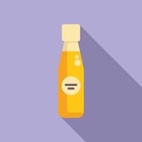 Minimalist image of a glass bottle containing sparkling water with bubbles vector
