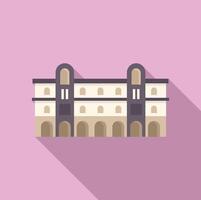 Ancient building with arches representing roman architecture vector