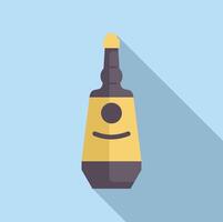 Soy sauce bottle with happy smiling face label having fun on blue background vector