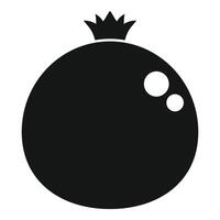 Simple black blueberry icon showing a ripe berry vector
