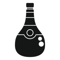 Black bottle of wine with cork showing quality and taste vector