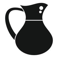 Big metal jug with handle for serving water or wine vector