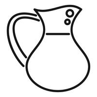 Big rounded jug with handle for serving water or wine vector