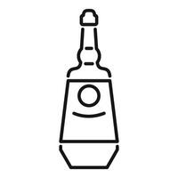 Bottle of liquor with cap having unique shape for branding vector