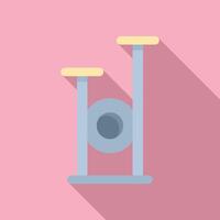 Cat tree with scratching post providing hours of fun for your feline friend vector