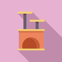 Cat tree with scratching posts providing endless entertainment vector