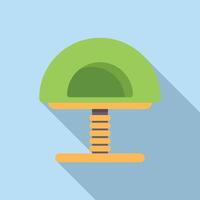 Green spring rider for playground enjoying by little kid in park vector