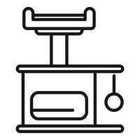 Cat tree with hanging ball providing hours of entertainment for feline friends vector