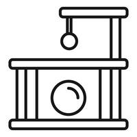 Cat tree with hanging ball for playful felines vector