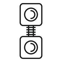 Blockchain technology connecting blocks with cryptocurrency symbol vector