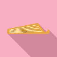 Estonian kantele string instrument lying horizontally on pink background vector