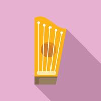 Ancient greek kithara string instrument standing up vector