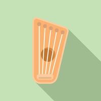 Ancient kannel string instrument playing music icon vector
