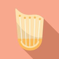 Ancient harp representing classical music and history vector