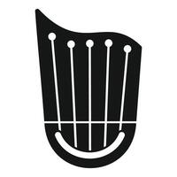 Ancient harp icon representing classical music and orchestras vector
