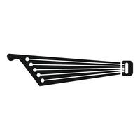 Ancient greek kithara string instrument silhouette icon vector