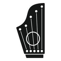 Harp string instrument showing music and harmony vector