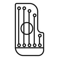 Sound card chipset representing digital audio processing vector