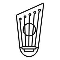 Ancient greek lyre string instrument for music playing vector