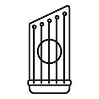 Ancient greek lyre string instrument depicting classical music vector