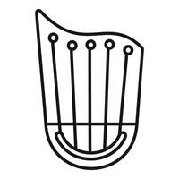 Ancient harp musical instrument with strings for playing music icon vector