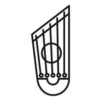Ancient greek lyre musical instrument icon showing stringed instrument vector