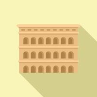 The colosseum building showing ancient roman architecture vector