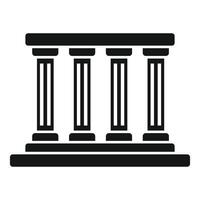 Simple greek style building facade with columns vector