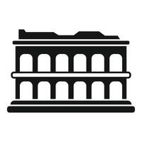 Ancient building with arches showing roman architecture vector