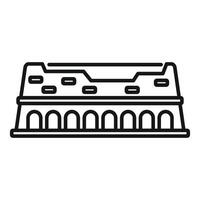 Ancient roman colosseum building representing history and architecture vector