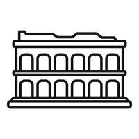 Colosseum building showing ancient roman architecture vector