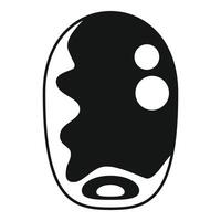 Simple icon of a steak, evoking concepts of food and cooking vector