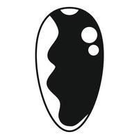 Black and white abstract graphic shape showing minimalist design vector