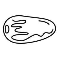 Eggplant icon showing ripe vegetable with stem vector