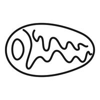 Mitochondria structure showing cristae and matrix icon vector
