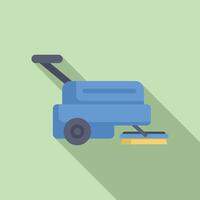 Professional cleaning machine using rotating brushes for floor cleaning vector