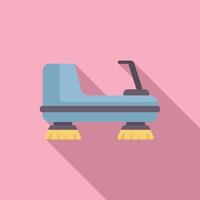 Professional floor cleaning machine for maintaining cleanliness in public spaces vector