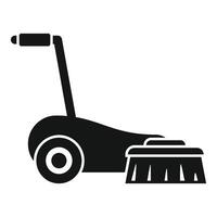 Cleaning machine using rotating brushes for dust removal vector