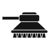 Cleaning brush scrubbing surface icon simple style vector
