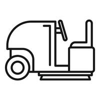 Cleaning machine using for cleaning service line icon vector