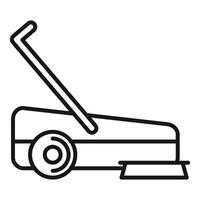 Lawn mower machine for cutting grass icon outline style vector