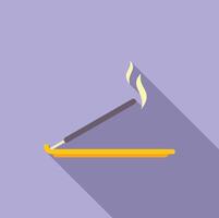 Aromatic incense stick burning on a stand, creating a relaxing atmosphere vector