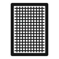 Black metal grate with rectangular cells is being isolated on a white background vector