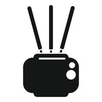 Wifi router providing strong wireless signal for multiple devices vector